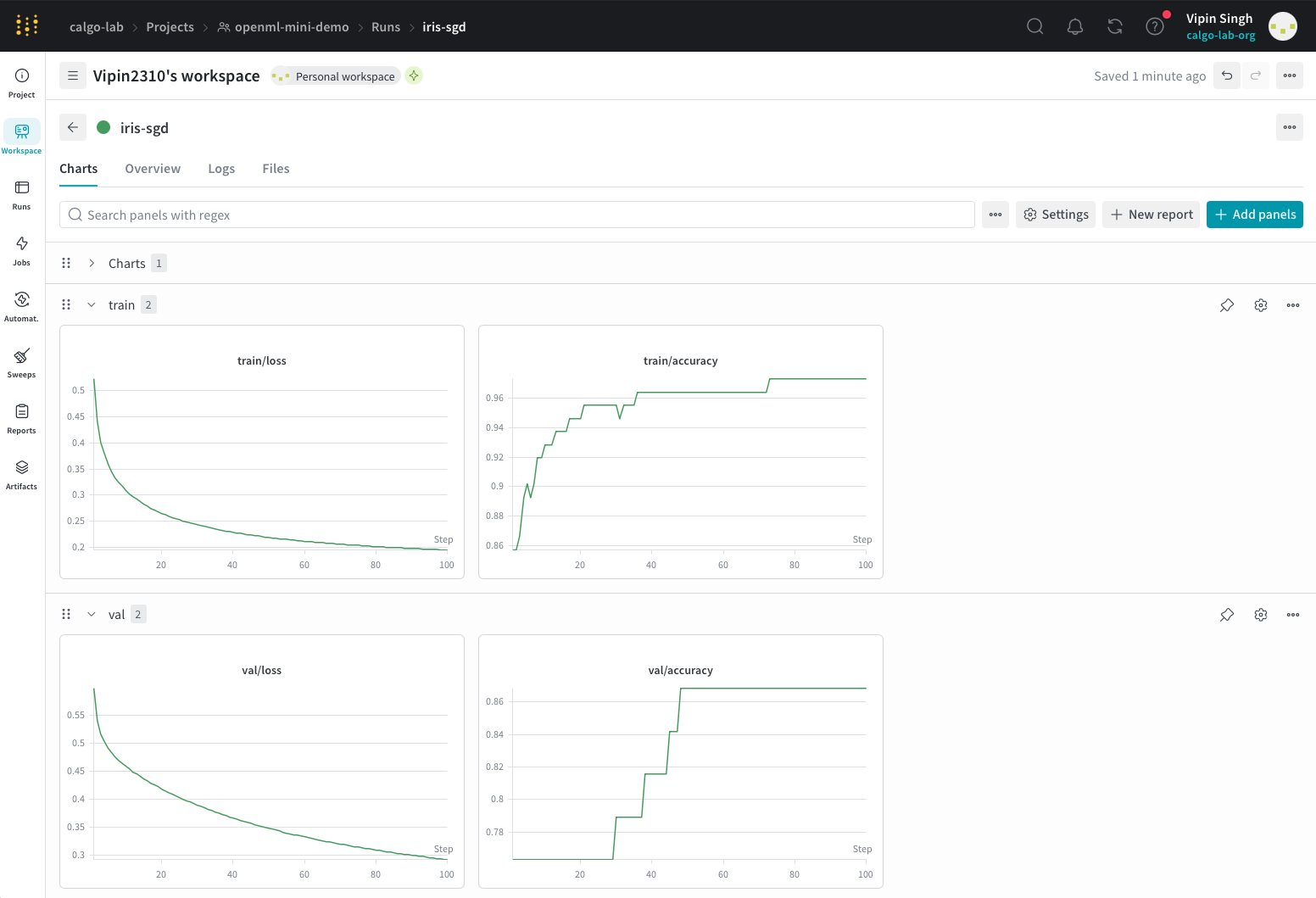 WandB Dashboard
